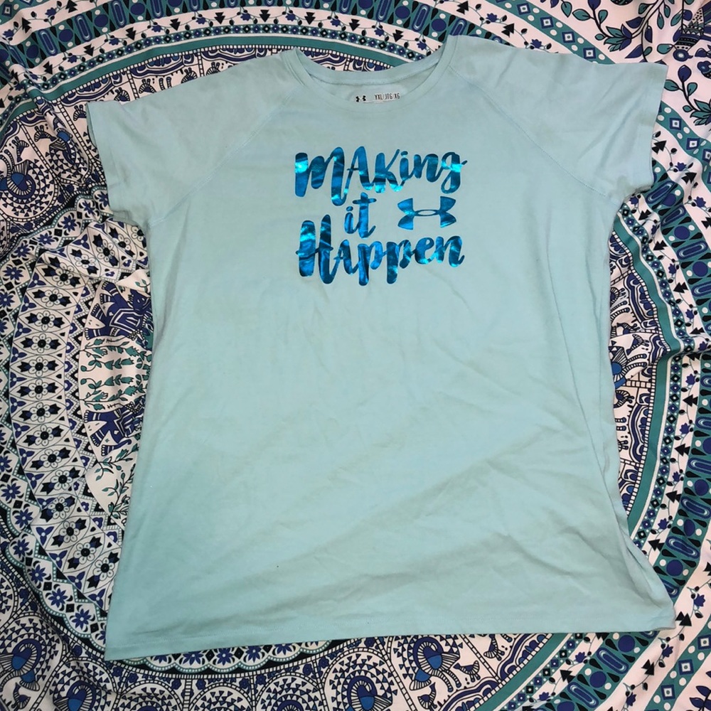 Sea foam green athletic under armour shirt